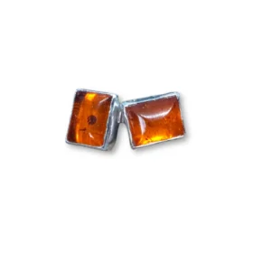 10 x 8mm Amber earrings